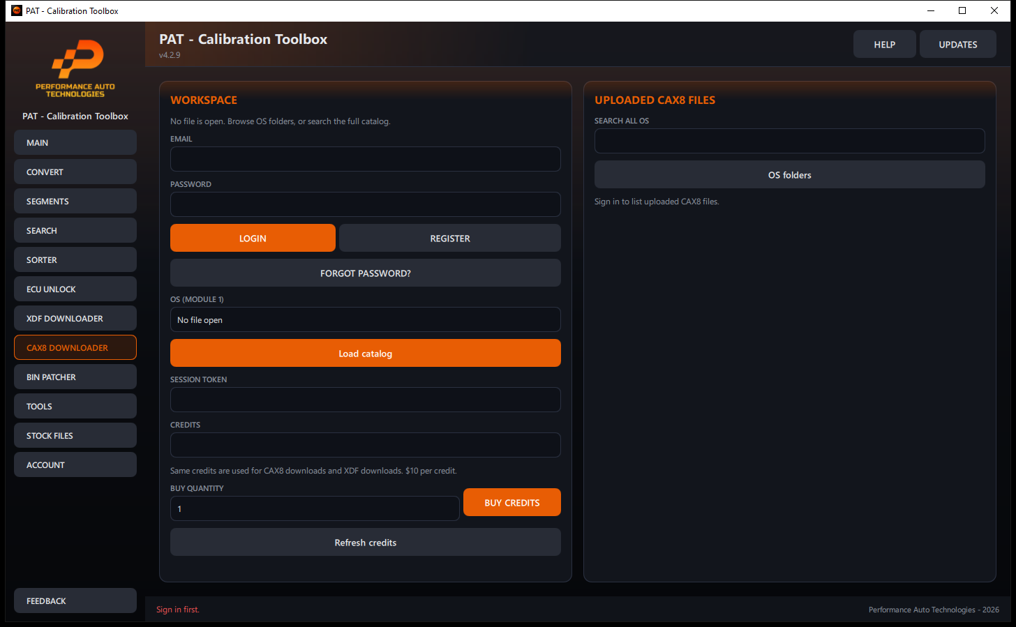 CAX8 DOWNLOADER &mdash; definition files for the open OS