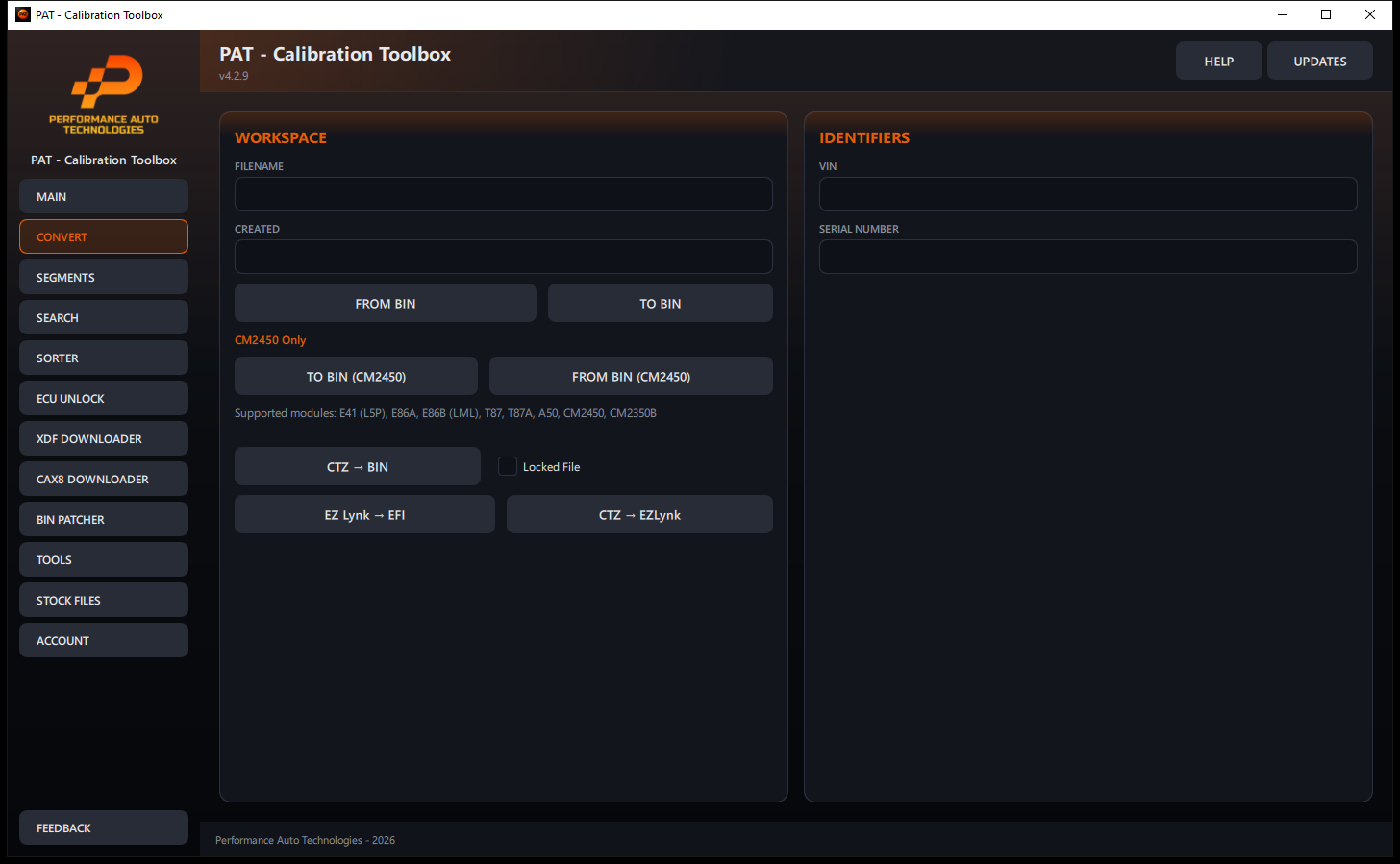 PAT - Calibration Toolbox screenshot